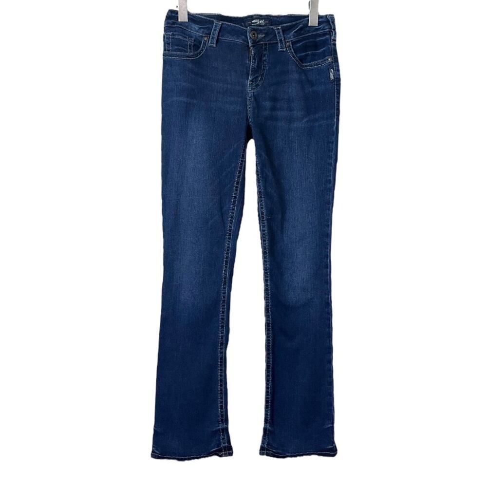 Silver Women’s Jeans Aiko Slim Boot Cut Medium Blue Wash Low Rise Size 29/31